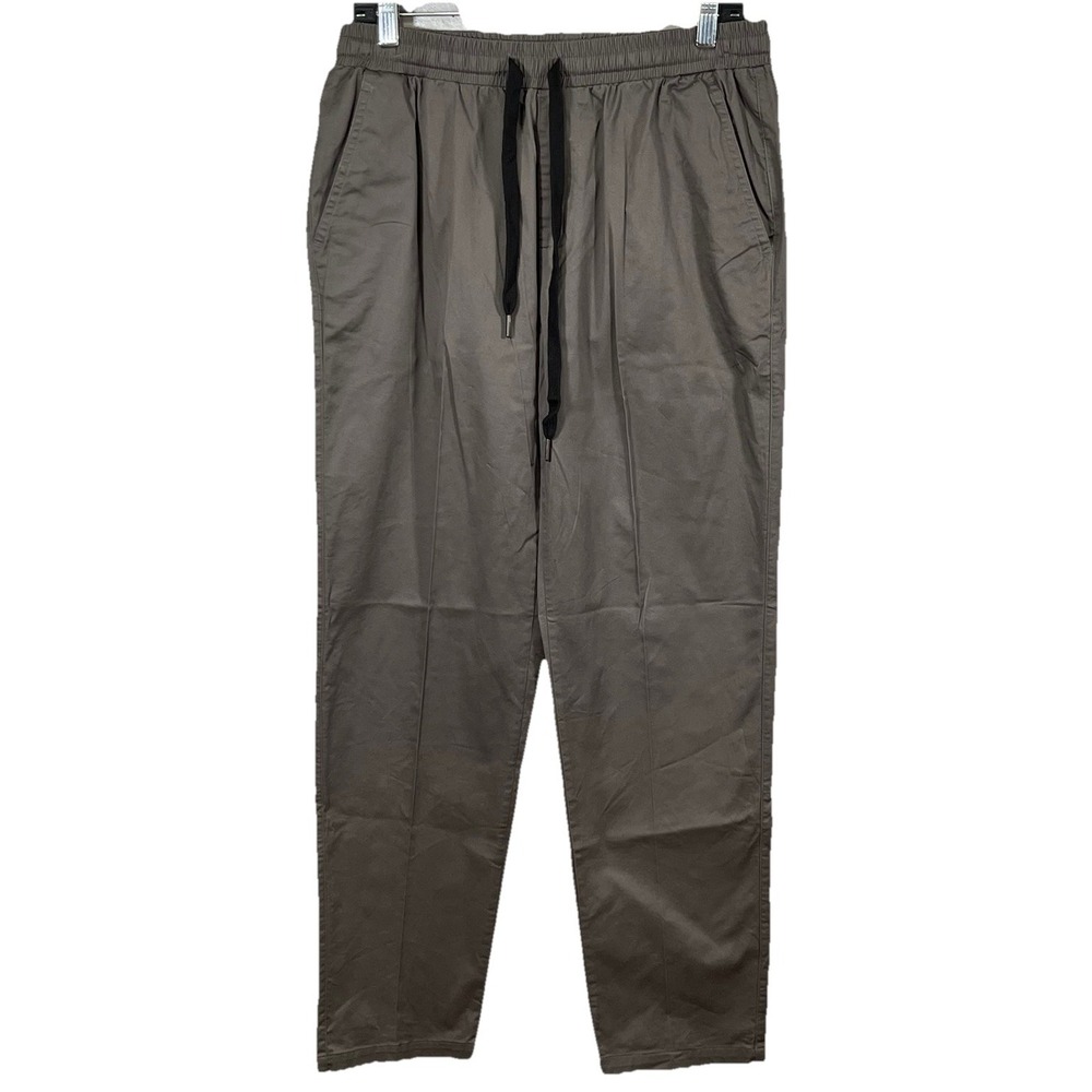 Coofandy Dark Gray Pants Men's 34x30 Elastic Drawstring Straight Leg Casual Work